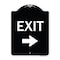 Signmission Parking Lot Exit Right Arrow Heavy-Gauge Aluminum Architectural Sign, 18" L, 24" H, BW-1824-23421 A-DES-BW-1824-23421 - alternate 1